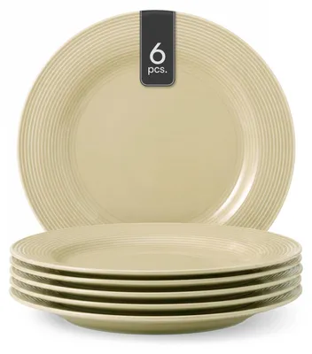 Produktbild von Speiseteller - Beige - Porzellan - Ø 28 cm - 6er Set