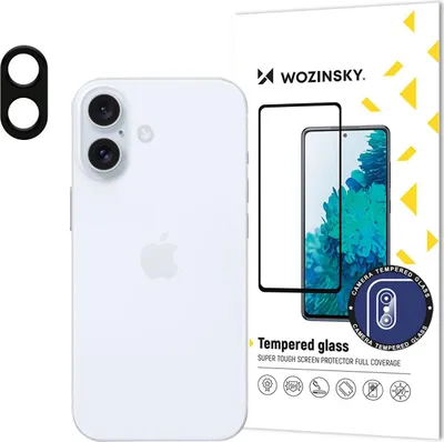 Image de Wozinsky Verre Trempé 9H pour iPhone 16 Plus - Noir KP34943