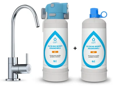 Zdjęcie produktu dla Dafi System filtrujący FLOW COMFORT 2x Filtr D1 + kran ALTO chrom