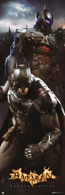 Produktbild von Batman - Türposter - The Arkham Knight + 2 St Posterleisten Alu 63 cm