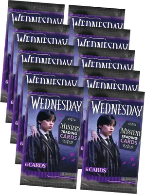 Produktbild von Panini Wednesday Karten - Mystery Trading Cards Sammelkarten - 10 Booster