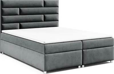 Produktbild von Best for Home Boxspringbett mit Bettkasten Trinity K-5 Bonellfederkern inkl. Topper, mit Lieferung 160x200-Graphit