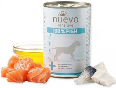 Obrázok produktu pre NUEVO dog konzerva Sensitive 100% Fish 6 x 375g