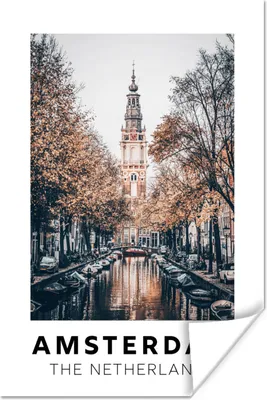 Produktbild von MuchoWow® Poster Amsterdam - Niederlande - Wasser 80x120 cm - Papierdruck
