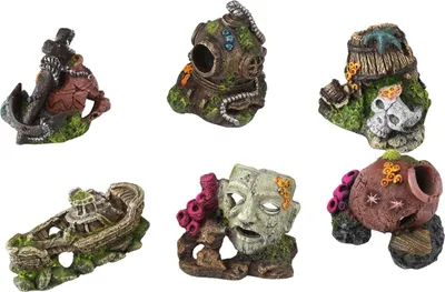 Zdjęcie produktu dla Aqua Della – zestaw miniaturowych dekoracji akwariowych