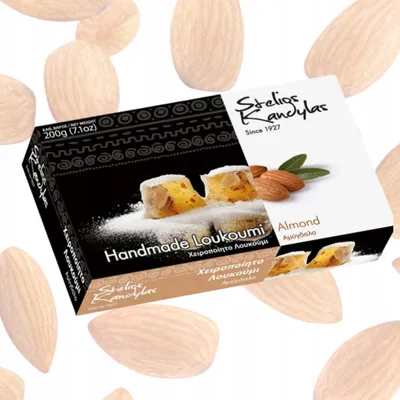 Produktbild von Kandylas Loukoumi Mandelgeschmack 200 g aus Griechenland