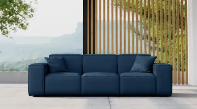 Produktbild von Gartensofa Loungesofa Sofa 3-Sitzer SUMMER wetterfester Stoff NXL Dunkelblau