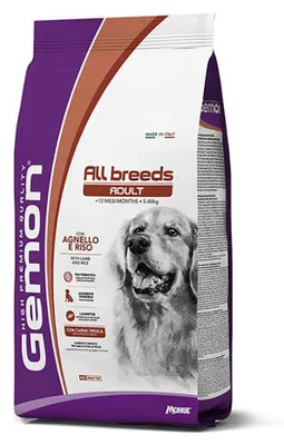Productafbeelding van Gemon hondenvoer voor volwassen honden, lam en rijst, geschikt voor alle rassen - 15 kg