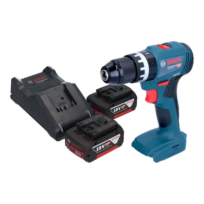Zdjęcie produktu dla Bosch GSB 18V-45 Profesjonalna akumulatorowa wiertarko-wkrętarka udarowa 18 V 45 Nm bezszczotkowa + 2x akumulator 5,0 Ah + ładowarka