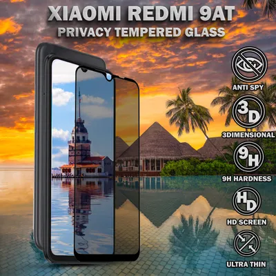 Obrázek produktu pro 1-balení Xiaomi Redmi 9AT Ochranné sklo na displej Privacy - Tvrzené sklo 9H - Super kvalita 3D