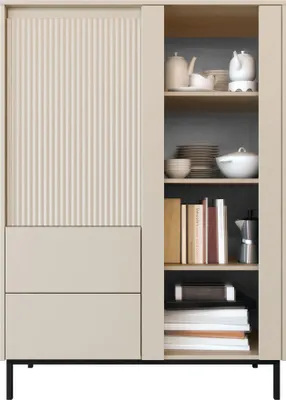 Produktbild von MIRJAN24 Vitrine Ozmi 2D2S, Vitrine vom Hersteller (Farbe: Cashmere)