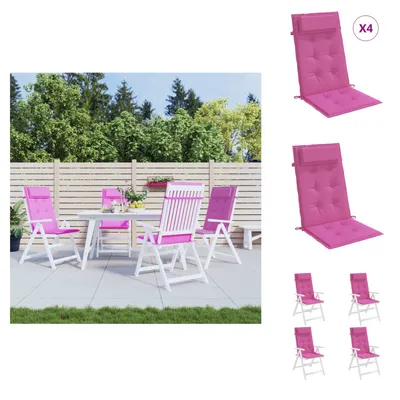 Produktbild von vidaXL Hochlehner-Auflagen 4 Stk. Rosa Oxford-Gewebe -  Sitzpolster