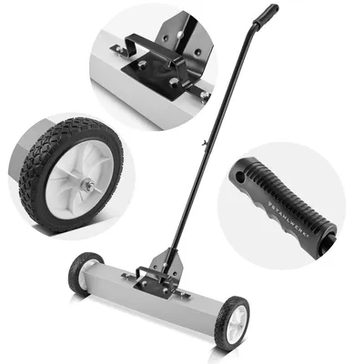 Produktbild von STAHLWERK Magnet-Bodenkehrer MBK-24 ST mit 610 mm Breite 17,5kg Fassungsvermögen