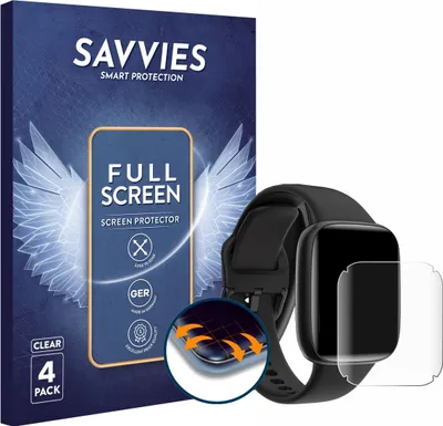 Produktbild von 4x Savvies Fullscreen Schutzfolie für Enomir GTX20 1.85" Displayschutz Folie Fullcover Klar Transparent