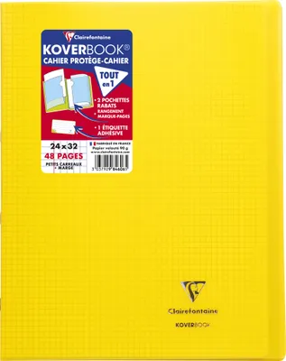 Produktbild von Clairefontaine 10x Koverbook, Heft 24x32cm, 24 Blatt 90g, kariert Gelb 984606C