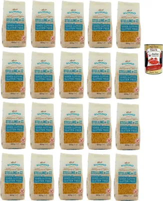 Produktbild von Rummo Pasta Stelline N° 22 senza Glutine, gluten free, 100% italienische Pasta nudeln glutenfrei 20x 400g + Italian Gourmet polpa 400g