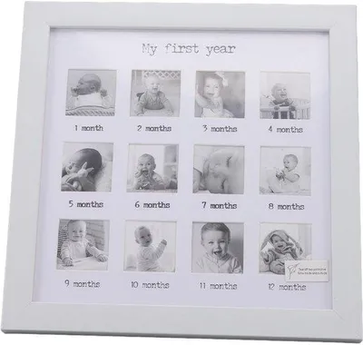Produktbild von Babyerinnerungsfotoalbum 12 Monate Babywachstumsbuch Fotoalbum für Erinnerungsfotos Baby 1. Geburtstag