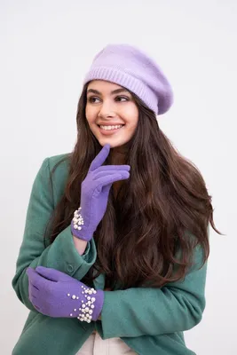 Produktbild von Beret Knitted Moments Wollmütze für Damen und Herren – schlicht, modisch, warm und universell