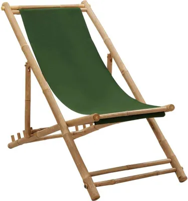Obrázek produktu pro Lehátko The Living Store bambus a plátno zelené