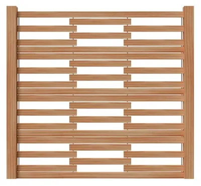 Produktbild von WOODTEX Lärche 180x180 cm Sichtschutzzaun, Gartenzaun aus europäischer Lärche, Doppelstabmattenfüllung, Kesseldruckimprägniert, Langlebig, Wetterfest, Montagefreundlicher DIY Bausatz