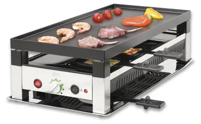 Obrázek produktu pro Solis 7611210977476, 8 člověk/lidí, Nerezová ocel, Černá, Bílá, Obdélníkový, 275 x 565 mm, Otočné