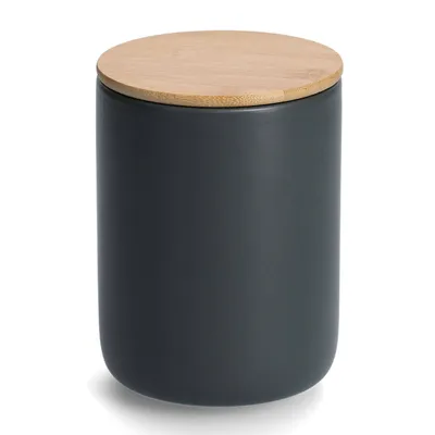 Produktbild von Vorratsdose m. Bamboodeckel, 1500 ml, Keramik, anthrazit