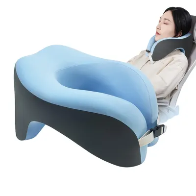 Produktbild von U-förmiges Memory Foam Nackenkissen für Reisen, Büro, Flugzeug & Schlafen, mit abnehmbarem Bezug