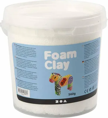 Produktbild von Foam Clay Modelliermasse weiß 560g - selbsthärtende Knete für Kinder