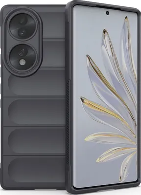 Produktbild von Mobigear Bumpy  HONOR 70 Hülle Flexibles TPU Backcover - Dark Grey