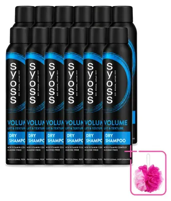 Immagine prodotto di 12 flaconi di shampoo secco volumizzante Syoss - 200 ml ciascuno - confezione risparmio - 12 pezzi
