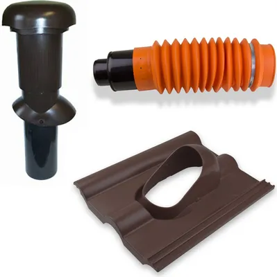 Produktbild von Klöber-Set5 Dachentlüftung DN100 braun Frankfurter Pfanne Rohr Dachentlüfter