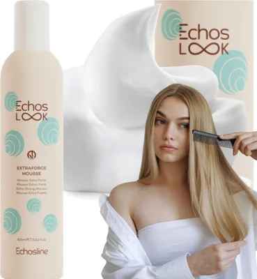 Produktbild von ECHOSLINE | Styling Mousse ECHOS LOOK Extraforce - 400 ml - Extra starker Halt - Volumen & Leichtigkeit