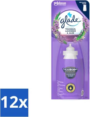 Produktbild von Glade - Sense & Spray Nachfüller - Tranquil Lavender & Aloe - 18 ml - Vorteilspack - 12 Stücke
