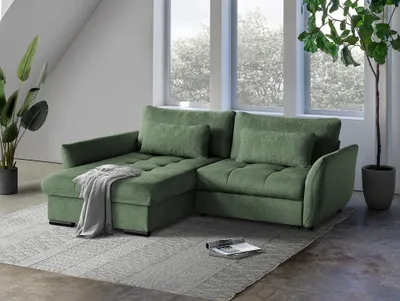 Produktbild von Ecksofa CAFU L - Wohnlandschaft Polstersofa Polstercouch (Grün - LOUIS 672) LINKE SEITE