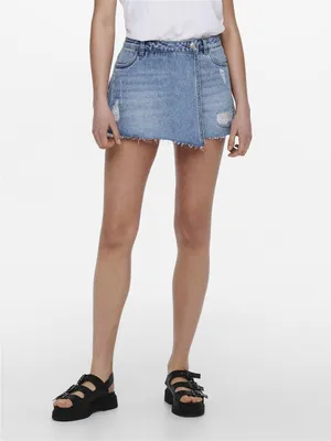 Immagine prodotto di Moderna minigonna in denim stile pantaloncini abbottonati S