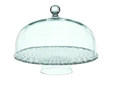 Immagine prodotto di Nachtmann Vorteilsset 2 x  1 Glas/Stck Tortenplatte a.F. mit Haube 7502/2tlg Bossa Nova  99528 und Geschenk + Spende