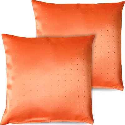 Productafbeelding van Set van 2 kussenslopen, 40x40 cm, oranje, met rits, geschikt als decoratie