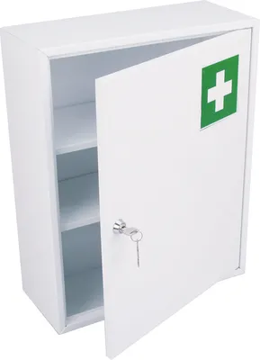 Medizinschrank aus Metall Weiss mit einer Tür zur Wandmontage  3700000