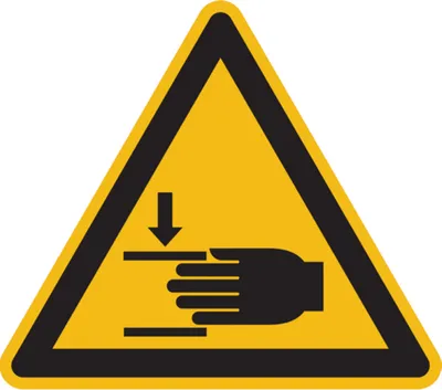 Produktbild von Dreifke® Warnschild, Warnung vor Handverletzungen W024 | Alu geprägt | 200x0 ...
