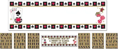 Produktbild von Folienbanner Place Your Bets personalisierbar 165 x 50,8 cm