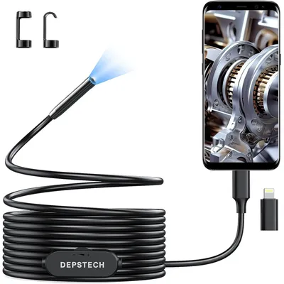 Produktbild von Endoskopiekamera NTC55 2K QHD 5m Kabel 3mm Ø IP67 6 LED flexibel, App-Steuerung