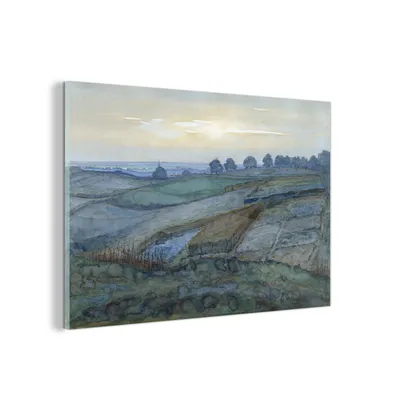 Obrázek produktu pro MuchoWow® Obrazy na skle - Nástěnné obrazy - Fotografie na skle Krajina u Arnhemu - Piet Mondrian 80x60cm Nástěnná dekorace ze skla - akrylová malba na sklo -