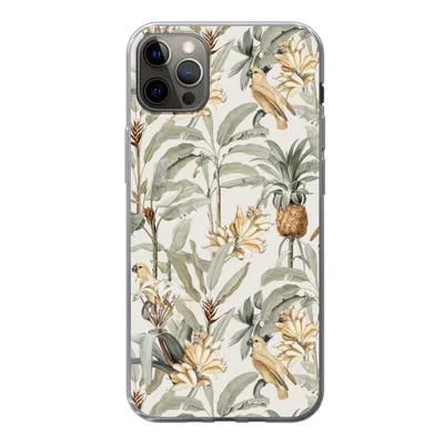 Produktbild von MuchoWow® Handyhülle Schutzhülle Hülle für iPhone 12 Pro Max Blume - Ananas - Tropisch Silikon Softcase Handy Hülle - Hartschale