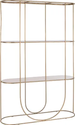 Produktbild von Geschwungenes Regal aus goldenem Metall