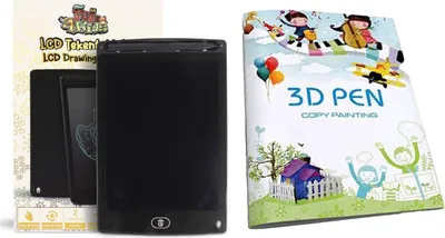 Produktbild von Fits4Kids LCD Zeichentablett + Schablonenbuch für 3D-Stifte