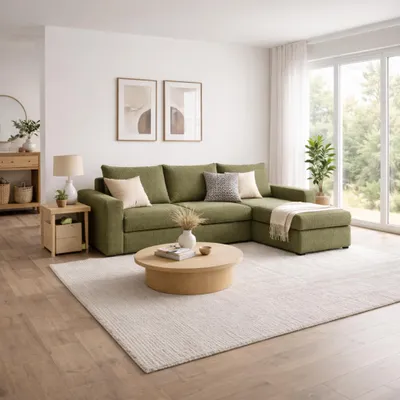 Produktbild von Ecksofa L NICO für 3 Personen mit Schlaffunktion POSO 47 | MIPLO