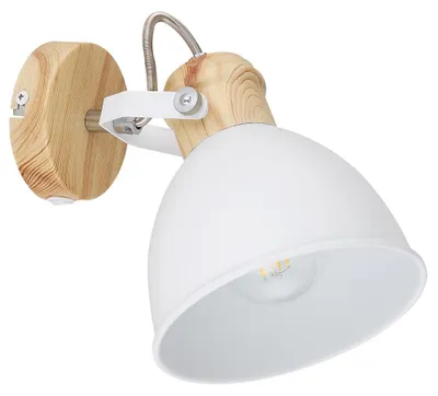 Produktbild von LED Wandleuchte, Holz-Optik, Spot verstellbar, H 18,5 cm