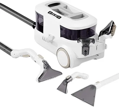 Obrázek produktu pro Čisticí zařízení pro čalounění a koberce s výkonem 600 W, vysavač na koberce s tlakem 15 kPa, vybavený nádržkami o objemu 1,5 l / 0,7 l. Přenosný čistič koberců vhodný pro koberce, čalounění, automobily a pohovky, s výkonem 800 W
