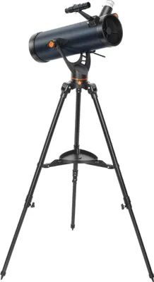 Produktbild von Spiegelteleskop , 114 mm Objektiv, 2 Okulare, Sucherfernrohr, Aluminium, Dunkelblau