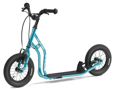 Produktbild von Yedoo Mau Kinder Tretroller - für Kinder ab 4 Jahre, ab 100 cm Körperhöhe, mit Luftreifen 12/12 - für Mädchen und Jungen, Höhenverstellbar mit Ständer und Reflexelementen. Blau